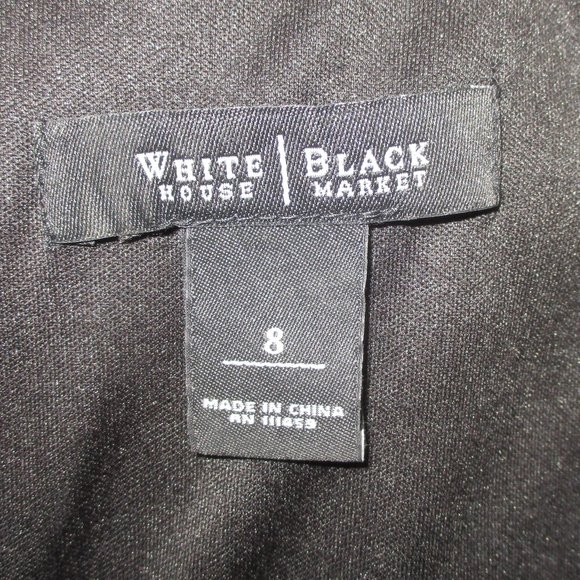 WHBM Black Sleeveless Cowl Neck Sheath Dress Size 8 - Picture 2 of 7